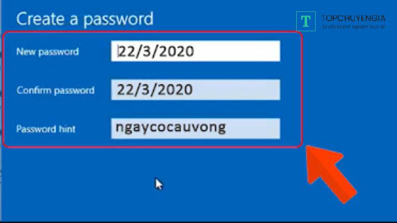 xác nhận lại mật khẩu